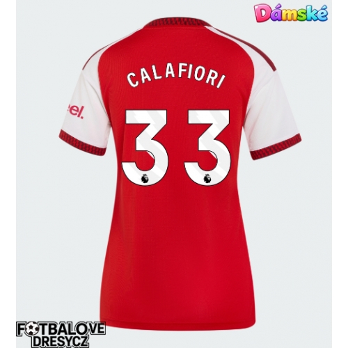 Arsenal Riccardo Calafiori #33 Dámské Domácí Dres 2026-27 Krátký Rukáv Arsenal Riccardo Calafiori #33 Dámské Domácí Dres 2026-27 Krátký Rukáv
